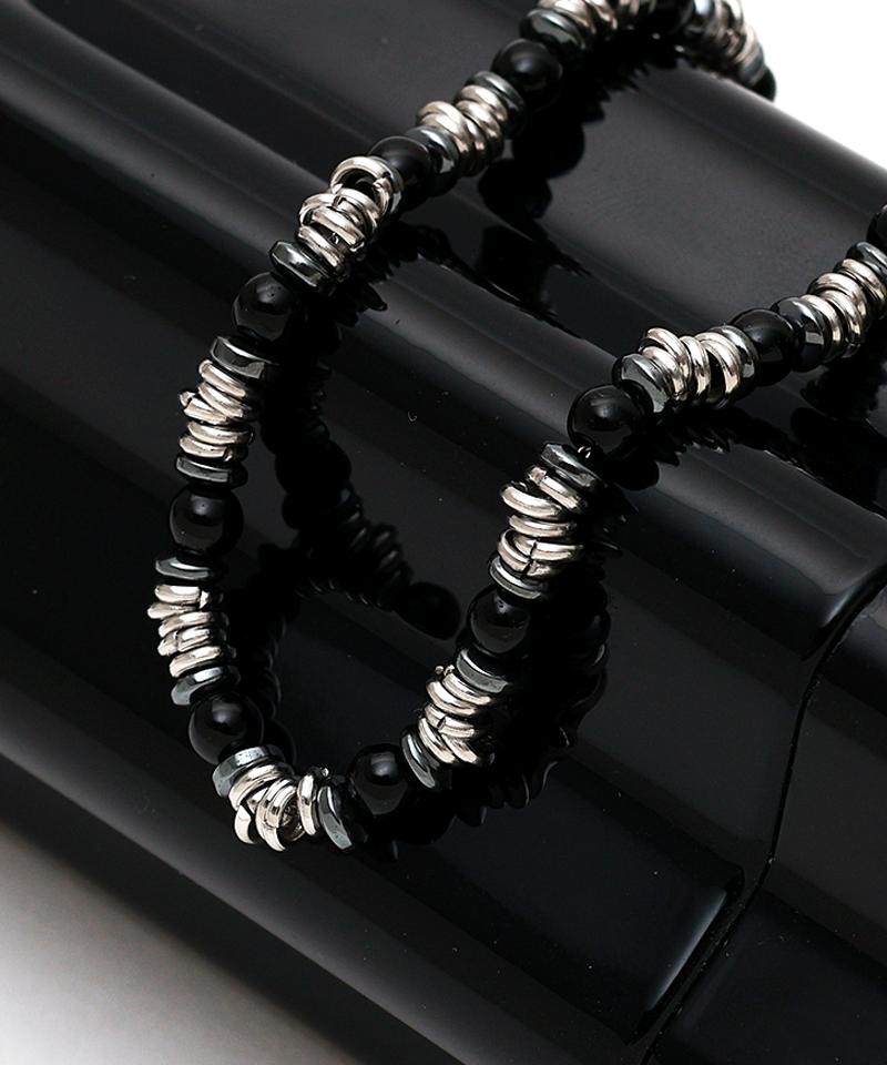 Мужской браслет Blancier Serenity Circle Onyx Bm255B1042