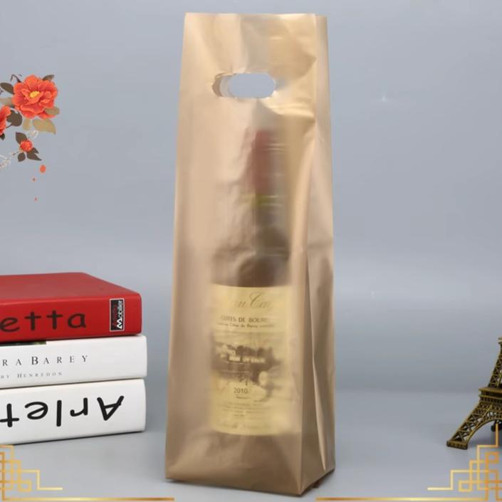 Одинарная упаковка Пластиковые сумки Тоут Сумка-тоут для красного вина Специализированные упаковочные пакеты Портативная Универсальная сумка для переноски Износостойкий Устойчивый к растяжению ПЭ материал