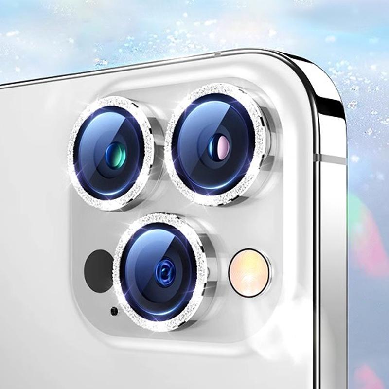 Роскошное защитное стекло для объектива камеры Diamond для iPhone 16 15 14 Plus 13 12 Mini 11 Pro Max, цветная металлическая защитная пленка для объектива