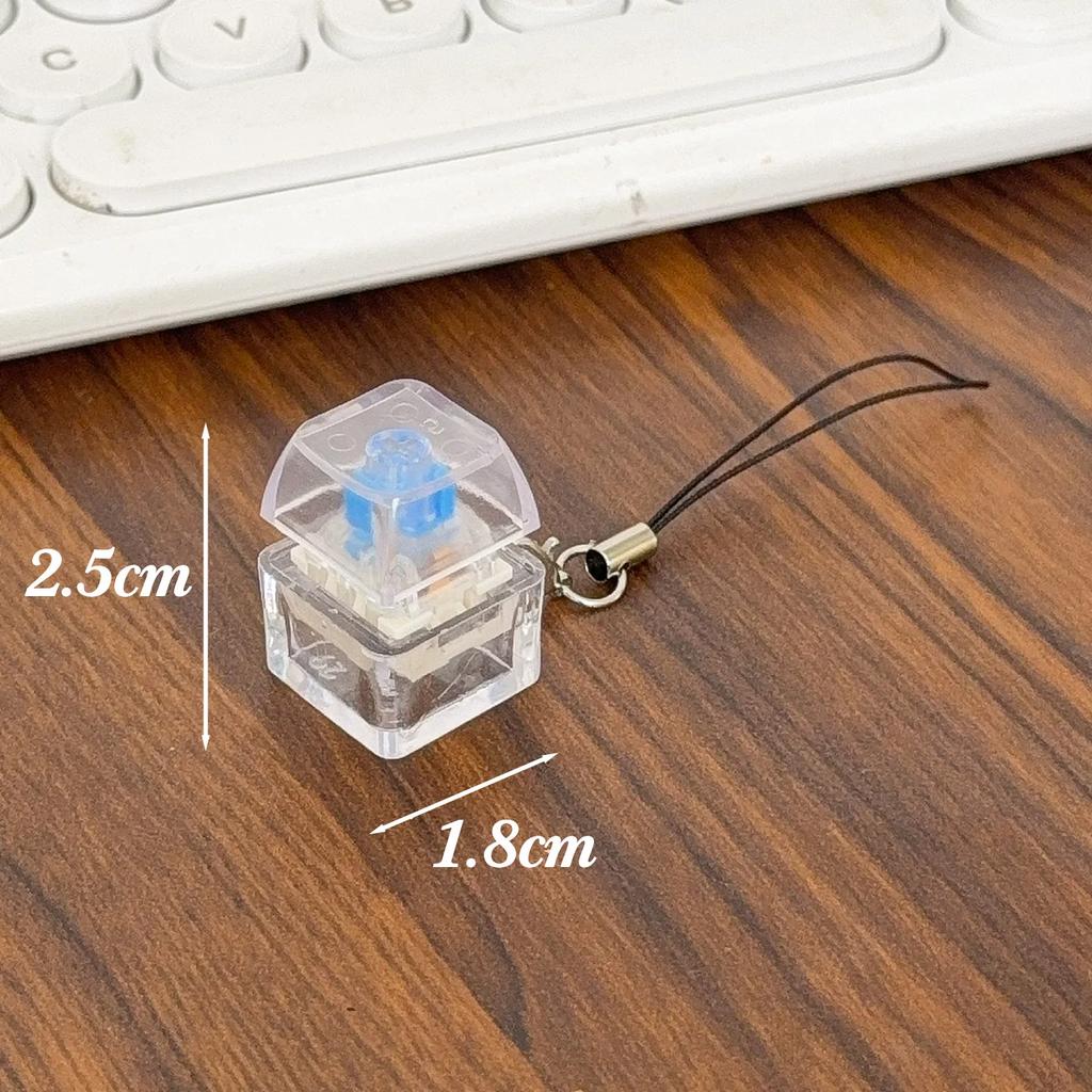 2025 New Creative Button Keychains Give To Friends Sand Sculpture Parody Decompression Pendant Luminous Keychain