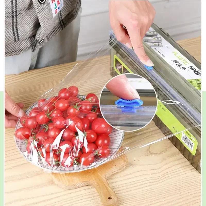 Пластиковые диспенсеры для пищевой пленки Держатель фольги Кухонные аксессуары для хранения Кухонная утварь Диспенсер для алюминиевой фольги и пленки Кухонный инструмент