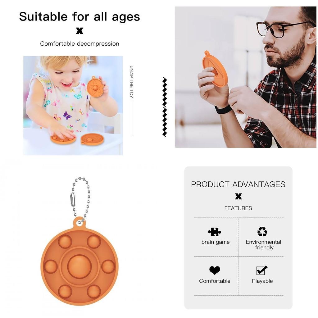 Игра в кальмара Поп Ит Простая ямочка Пузырьковый брелок-подвеска Непоседа для снятия стресса Веселье