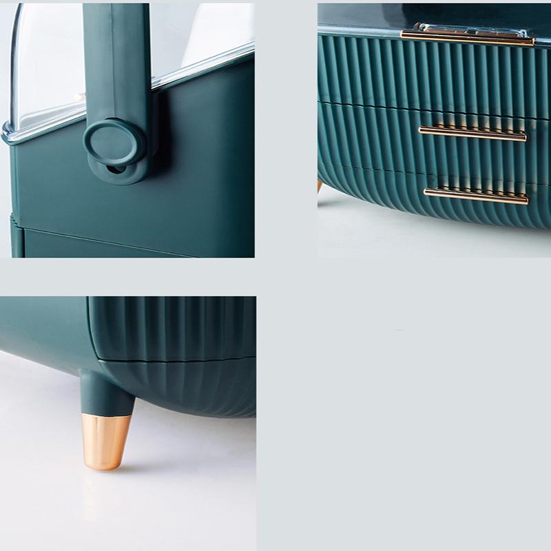 Ящик для хранения косметики, большая емкость, водонепроницаемый пылезащитный органайзер для макияжа, органайзер для домашнего ухода за кожей, ящик для хранения макияжа