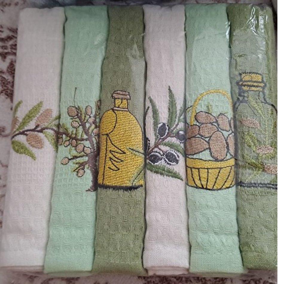 100% хлопок, 6 шт., 40х60 см, салфетки для сушки посуды/кухонные кухонные полотенца