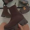 2022 Women's Spring New Style Elastic Knit Wool Snow Boots - Large Size