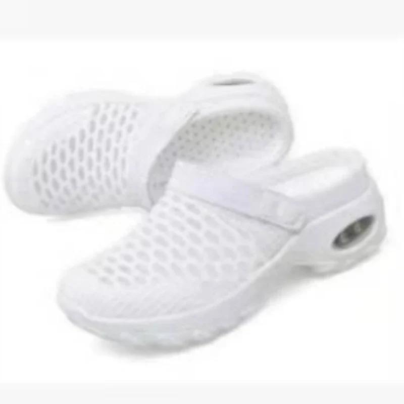 Fashion Hot Sale Shoes for Women Women's Vulcanize Shoes Spring Round Toe Solid Net Cloth Breathable Middle Heel Sport Shoes Ladies