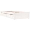 VidaXL Cadre de lit avec tiroirs Blanc 90x190 cm Simple 3103459