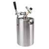 Мини-пивная бочка под давлением из нержавеющей стали 5 л с дозатором 60 фунтов на кв. дюйм, выпускной клапан, кофейный бочонок