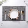 6 Pcs PVC Placemats Table Mats Heat Insulated Pad Rectangle Washable Placemats Table Decoration 45x30cm