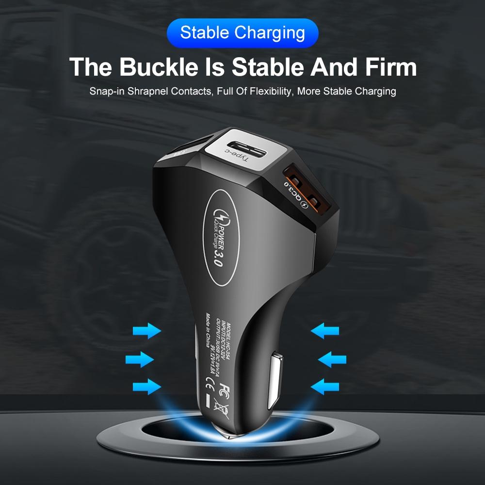Автомобильное зарядное устройство 7A USB Type C PD Fast Charger Quick Charge 3.0 для IPhone 13 Samsung Huawei