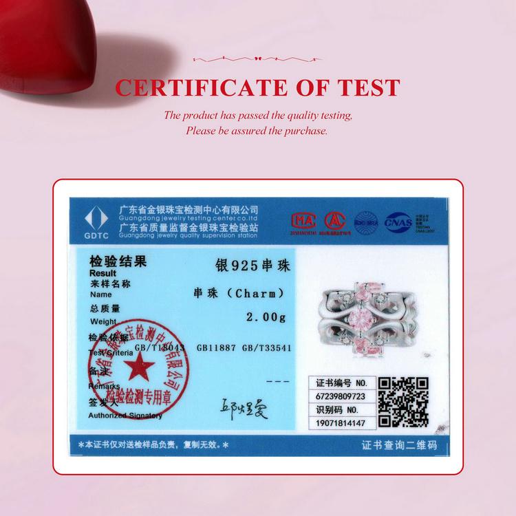 BAMOER стерлингового серебра 925 пробы розовое сердце бусины бабочка подвеска для женщин браслет и ожерелье DIY подарок на День благодарения ювелирные изделия