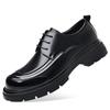 FashionRetro Cowhide Platform Business Men's Dress Shoes Spring Autumn Soft-soled Man Wedding Shoes Fashion Genuine Leather Derby Shoes
