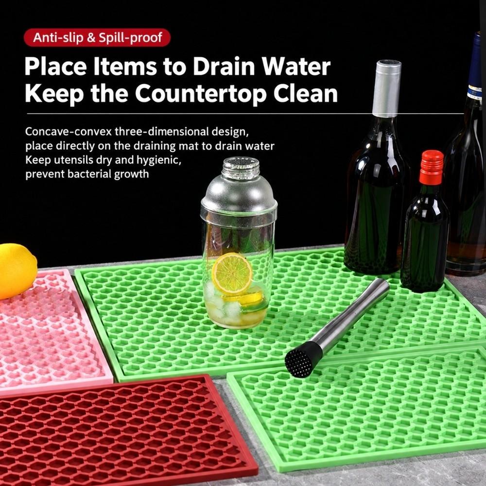 PVC Heat Insulation Pad Rectangular Bar Counter Mat High Quality Anti-Slip Pad Bar Dining Table