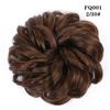 LUPU Messy Hair Bun with Elastic Band Natural Wig Bundle Ponytail Color Black Purple Pink