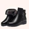 Женские ботильоны Winter Plus Velvet Short Boots Outdoor Leisure Round Toe Low Heel Anti-Skid Leather Boots Botas Mujer Invierno