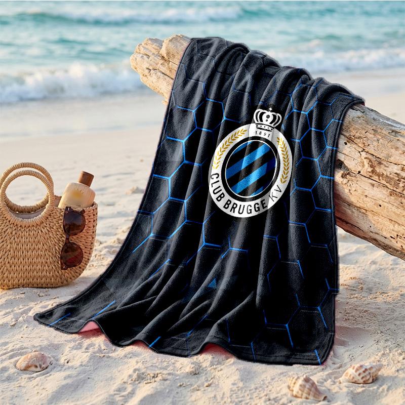 Club Brugge FC Print Microfiber Beach Towel Quick Dry Absorbent Large Towel For Beach Swimming Travel