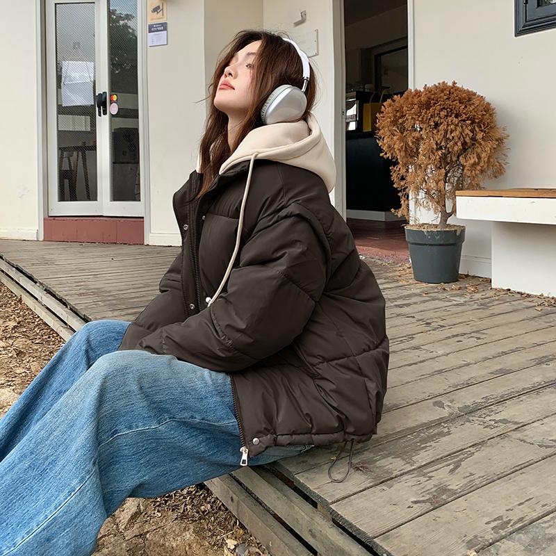 Winter Thickened Cotton Coat Women's Jacket Loose Short Bread Down Cotton Coat Outerwear