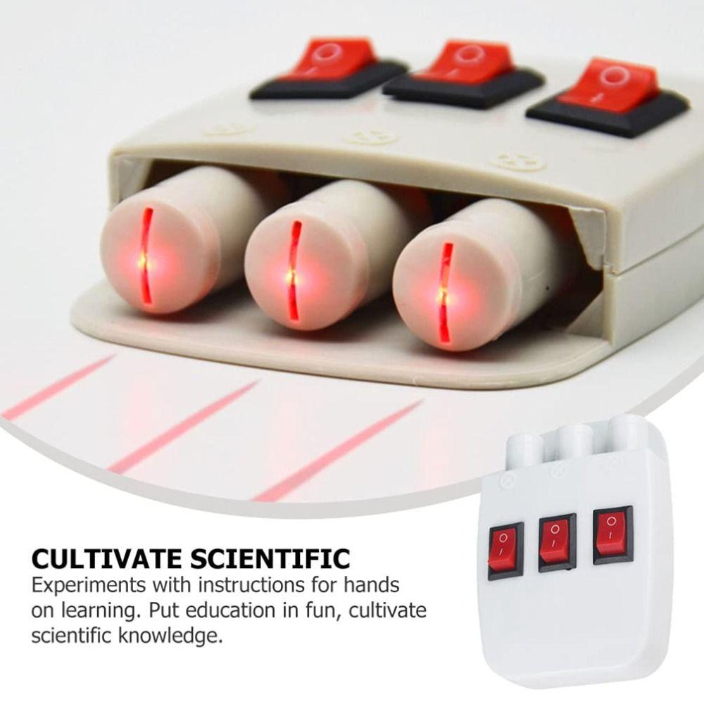 Assembly Design Optical Study Aids Parallel Laser 3 Derection Light Device  Kids Learning