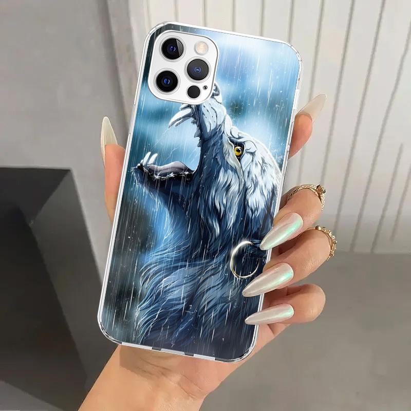 Чехол для телефона 'Злой Животный Волк Яростный' для Iphone 17 Air 16 15 Plus 14 13 Mini 12 11 Pro Max 16E 7 8 SE 2020 Мягкий Funda Печатный Корпус