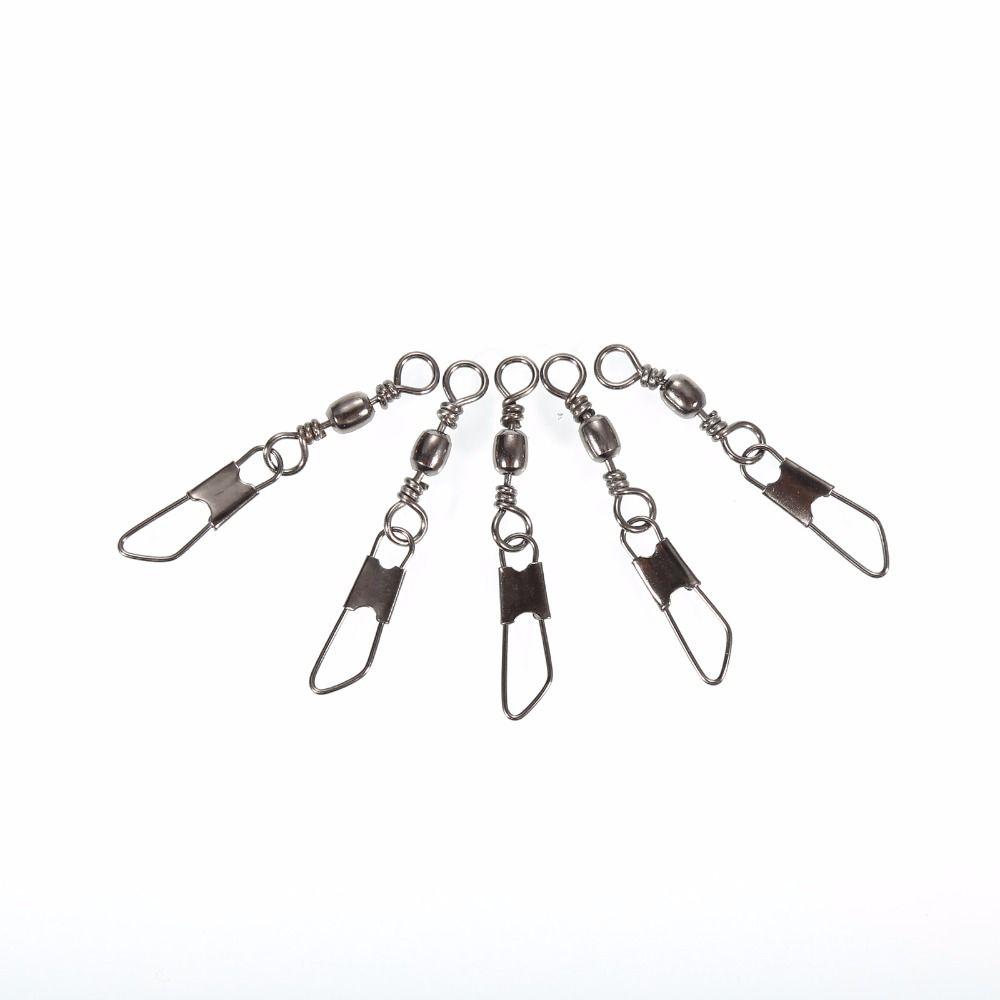 Metal Tackle Tool Hanging Snap Fishing Pins Swivels Solid Rings Fishing Line Connector