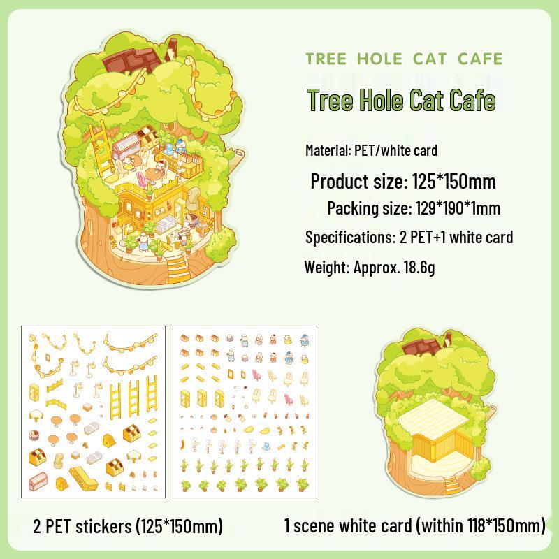 Popular Cartoon Scenery 3D DIY Stickers for Kids