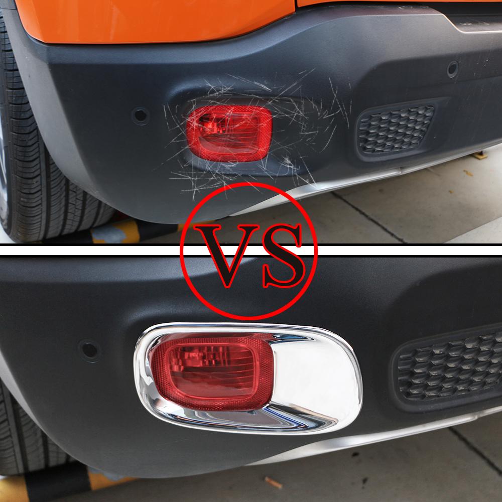 Хромированная ABS Накладка на Задний Противотуманный Фонарь для Jeep Renegade 2014 - 2021 Накладки на Задний Фонарь Задний Противотуманный Фонарь Рамка Отделка Наклейка Аксессуары