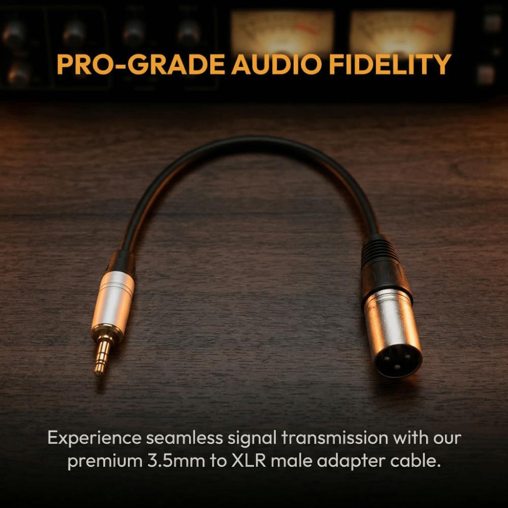 30см 3.5мм Штекер на 3-контактный XLR Штекер Гибкий Plug and Play Мужской Аудио Адаптер Кабель Стерео Передающий Кабель