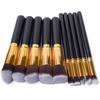 10 Pcs Makeup Brush Set Soft Synthetic Hair Cosmetics Powder Blending Blush Lady Beauty Makeup Tools
