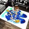 1pc Sonic, Mega Man, Pikachu Anime Cartoon Design Office Chair Mat - Non-Slip Carpet for Home Decor, Gaming Room, Seasonal Gift.Y055