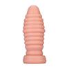 MAPARON Honey Dipper Anal Plug Threaded Thread Shape with Protrusions and Convexities with Suction Cup PVC Beige X 20cm 8.0cm