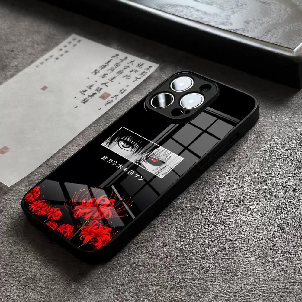 Крутой чехол для телефона Tokyo Ghoul в стиле аниме для iPhone 17 16 Pro Max 15 Plus 14 Pro 12 11 13 Mini X XR XS Max SE Стеклянная крышка