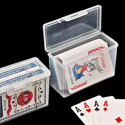 Коробка для хранения покера Прозрачная пластиковая коробка Игровые карты Коробка для хранения карт ID-карта Визитница/коробка для сортировки
