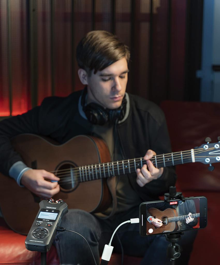 TASCAM USB Audio Interface Stereo Linear PCM Recorder Handy Recorder USB Microphone Youtube ASMR 24bit 96kHz High Resolution DR-07X