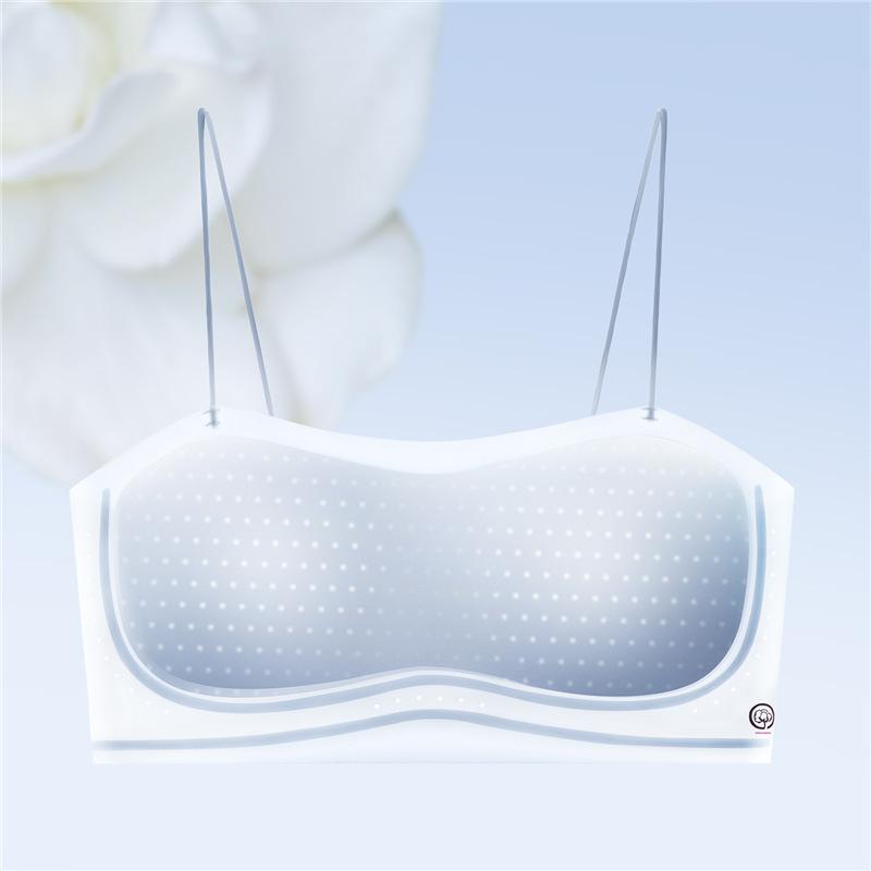 Liquid foundation invisible tube top vest women's comfortable seamless underwear small chest gathering thin shoulder strap suspender beautiful back