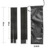 Sutekus Adjustable Poles for Tent Tarp Wings, Set of 2 (Black)