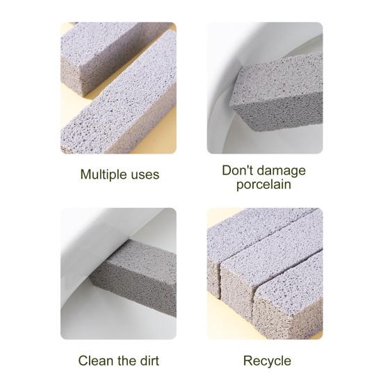 Набор ершиков для унитаза Yousheng с пемзой, инструмент для чистки туалета с длинной ручкой и 1 ручкой, 4 пемзовых камня, средство для удаления пятен в ванной