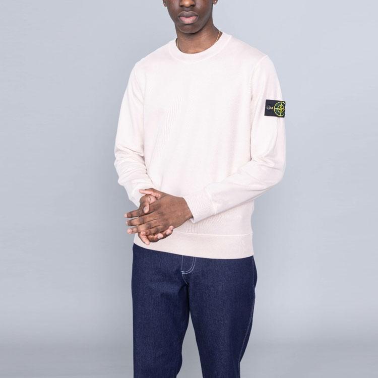 STONE ISLAND Мужской свитшот с круглым вырезом, окрашенный в готовом виде 741563051-V0082