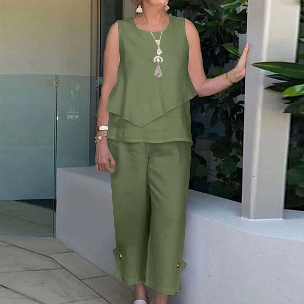 Женская блузка и брюки, летний комплект из двух предметов с брюками