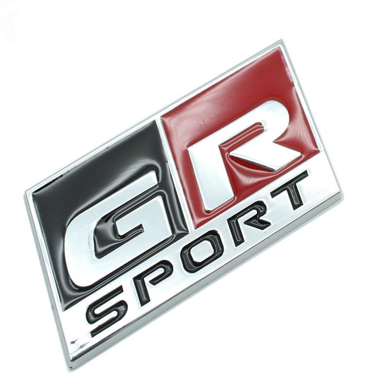 3D GR Sport Logo Car Decal Front Hood Grille Emblem Badge Sticker For Toyota HV YARiS RZ RC RS Prius Lexus Harrier GRMN Stickers