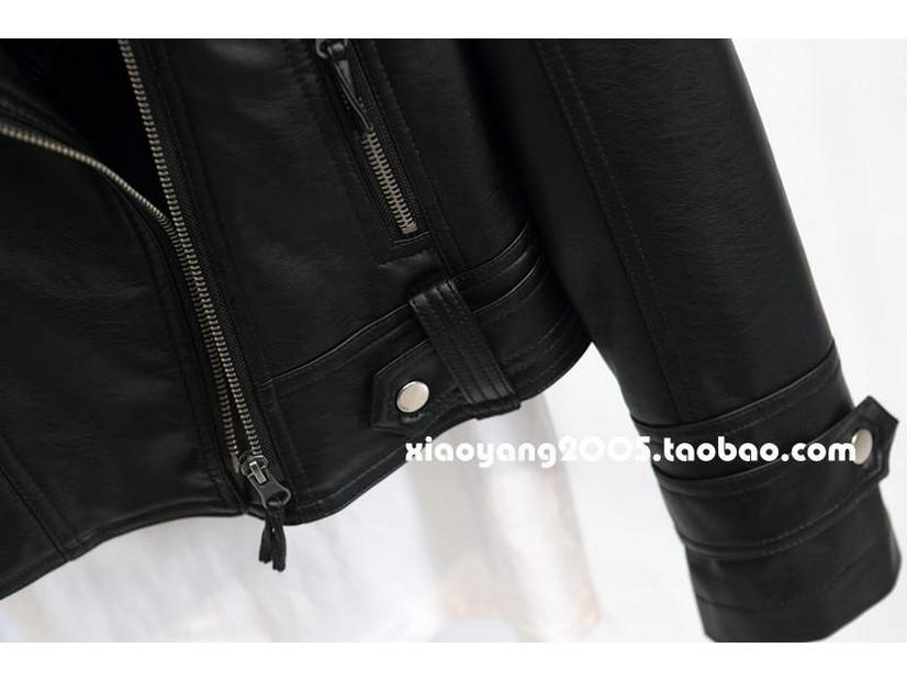 2025 Женская мотоциклетная куртка из искусственной кожи в корейском стиле, приталенная, короткая, универсальная, с лацканами, для весны/осени