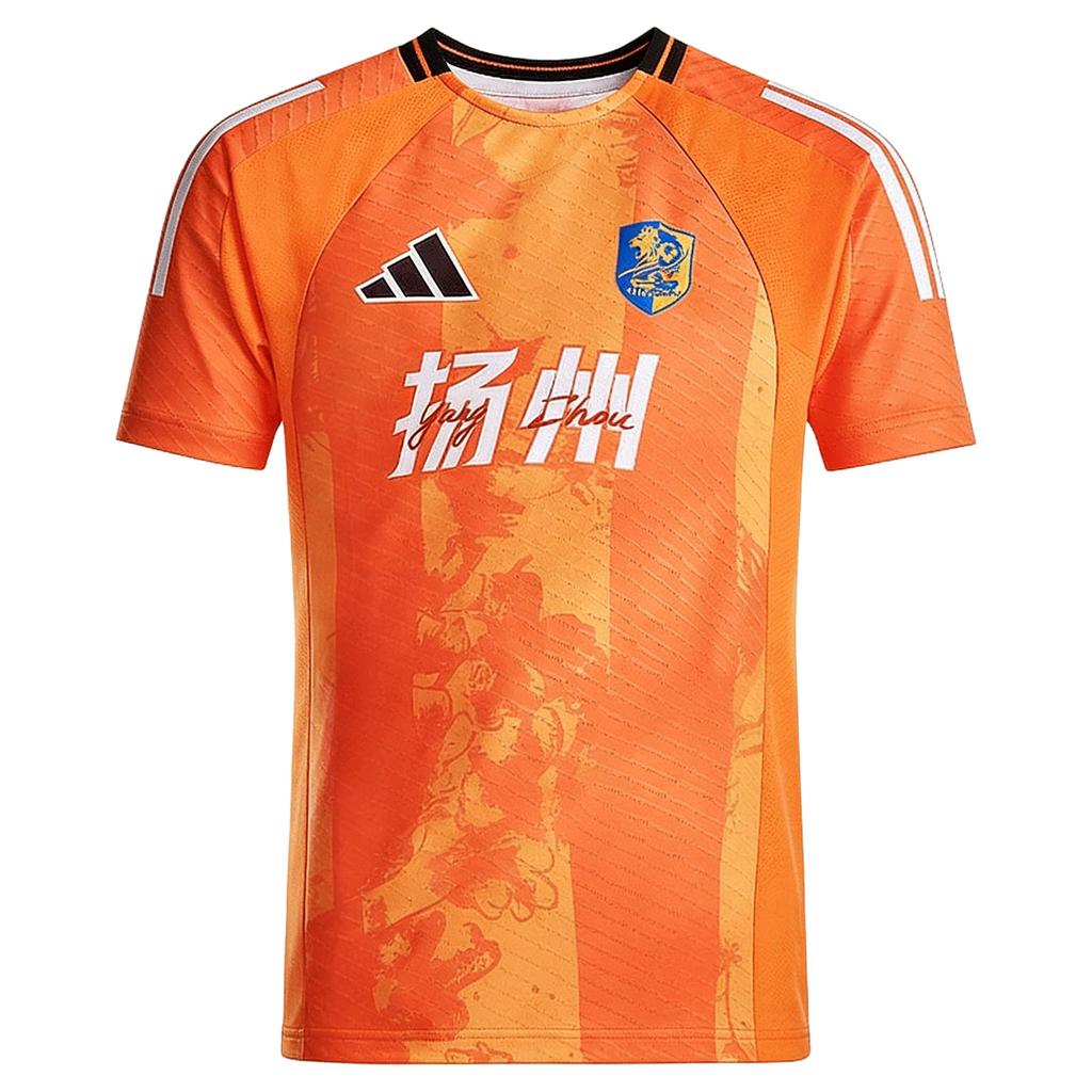adidas 2026 Су Суперлига Команда Янчжоу Выездная Полосатая Футболка с Круглым Вырезом и Коротким Рукавом Матчевая Футболка Унисекс футболка LG1965