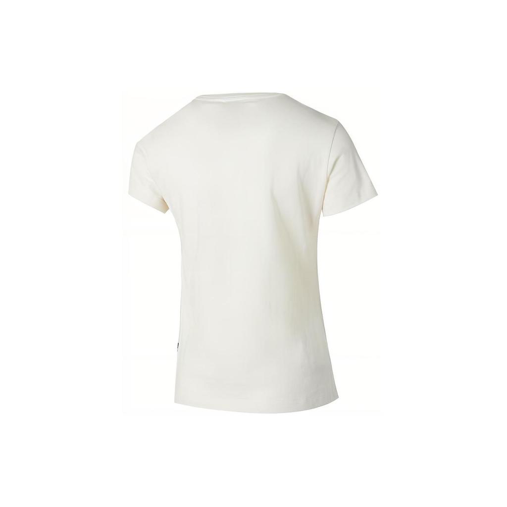 Puma Solid Color Running Fitness Training Breathable Crew Neck Short Sleeve T-Shirt Women Tops White 683631-99