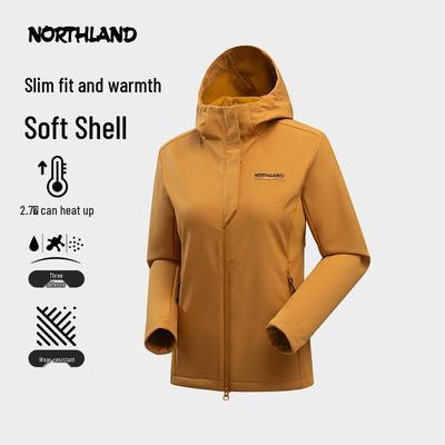 Женская флисовая софтшелл куртка с капюшоном для хайкинга NORTHLAND NXJFH2472E