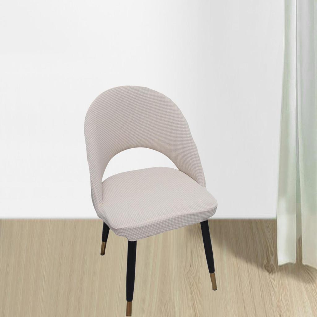 Short Back Curved Chair Cover Stretch Removable Polyester Home Slipcover