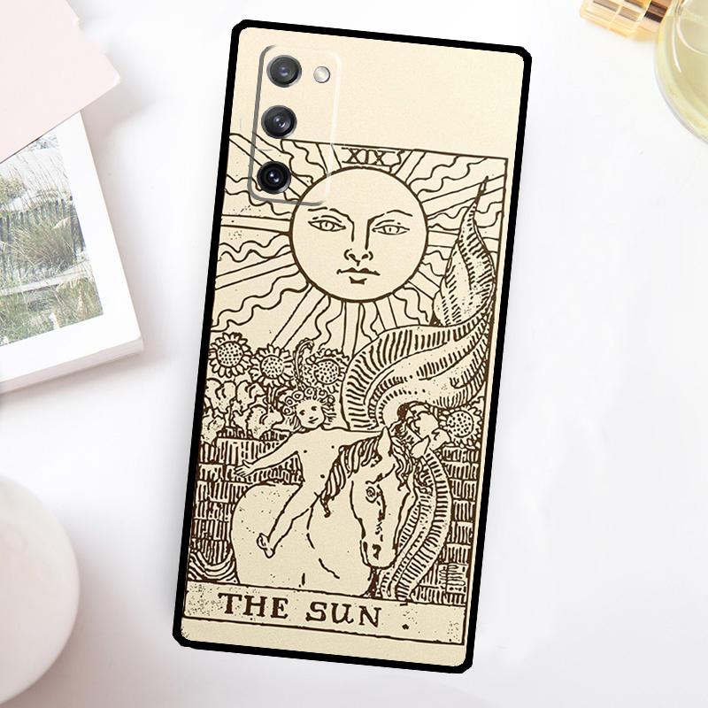 Tarot Card Astrology Sun Moon Case For Samsung Galaxy S24 S23 S22 Ultra S21 S20 FE Note 10 Plus Note 20 S8 S9 S10 Cover
