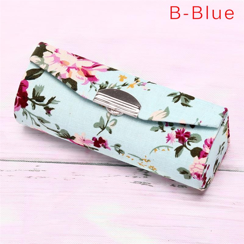 Lipstick Case Retro Embroidered Holder Flower Design With Mirror Packaging Box