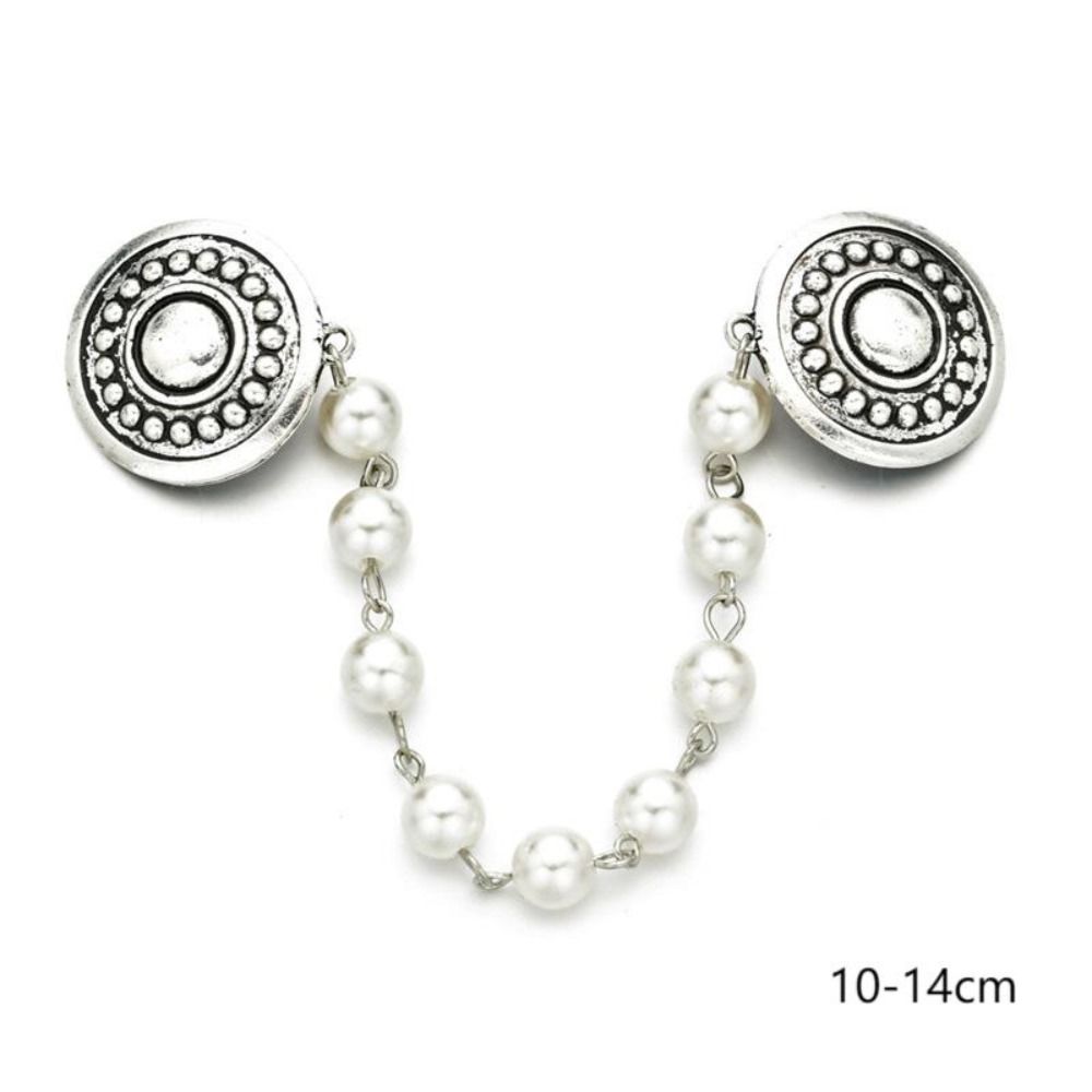 3Pcs 2023 New Cloak Brooch Vintage Flower Chain Cardigan Clip Sweater Clip Waist Clip Pointed Clip