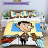 Mr Bean'S Trip Print 3Pcs Bedding Setduvet Cover With 2 Bedropillowcase Home Birthday Gift