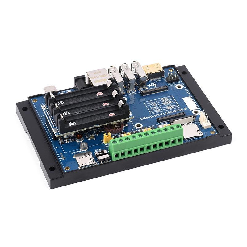 Raspberry Pi CM4 5G/4G Industrial Expansion Module with UPS, Gigabit Ethernet, and 3-way USB 2.0.