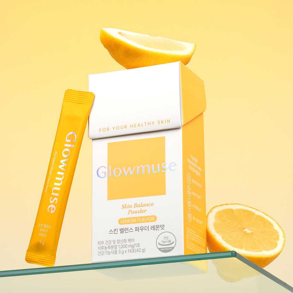Glow Muse Пудра для баланса кожи Лимонный вкус 14 пакетиков (14-дневный запас)